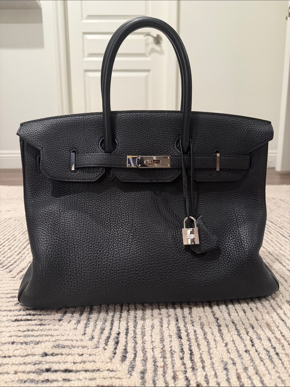 Hermes Black Togo Birkin 35 with palladium hardware
